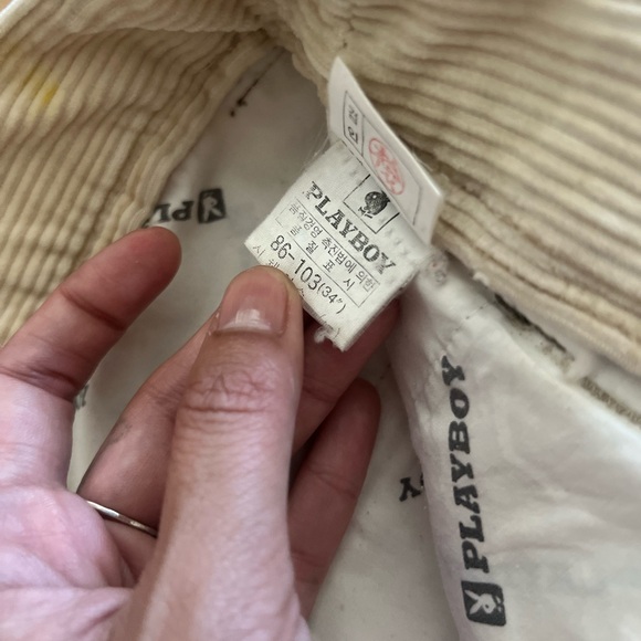 Vintage Playboy Corduroy Pleated Two Tone Brown Beige Pants Size 25 - Picture 6 of 12